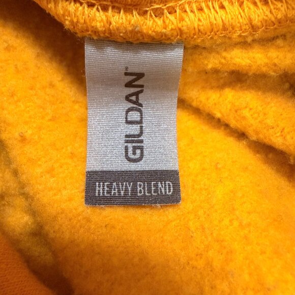 🔥 Vintage Fidelity IT Yellow Gildan Heavy Blend Hoodie (Unisex L) - Picture 8 of 9